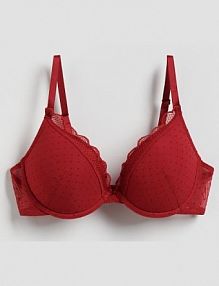 Siateczkowy biustonosz push up Reserved czerwony 226EZ-33X