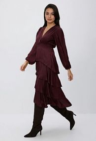 Sukienka maxi w groszki Reserved czerwona 234HU-83X