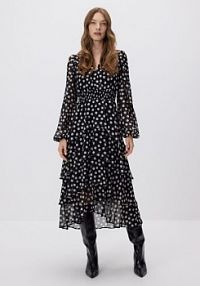 Sukienka maxi w groszki Reserved 234HU-MLC