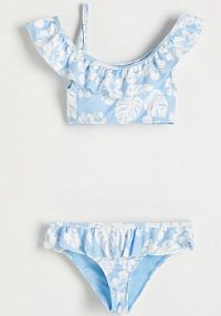 Dwuczęściowy strój kąpielowy we wzór Reserved niebieski 2437U-50X