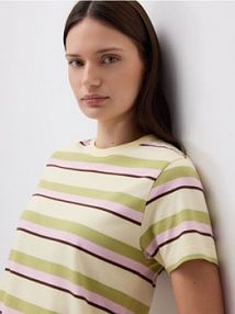 T-shirt w paski Reserved damski 245IW-MLC