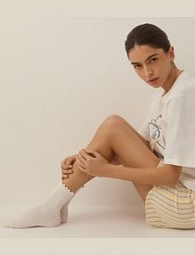 Długie skarpetki 5 pack Reserved różowe damskie 254HQ-03X