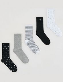 Skarpetki 5 pack Reserved czarne damskie 260HQ-99X