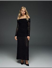 Strukturalna sukienka maxi Reserved czarna 312HU-99X