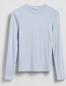 Longsleeve z włókna bambusowego Reserved niebieski damski 328JX-05X