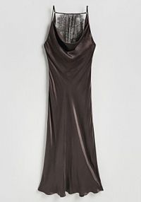 Sukienka maxi z wiskozy Reserved brązowa 333KB-89X