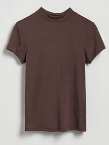 T-shirt z włóknami bambusowymi Reserved brązowy damski 337JX-88X