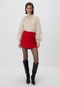 Spódnico-szorty z kokardkami Reserved czerwone damskie 343GF-33X