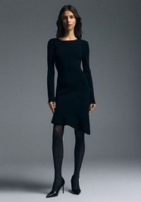 Asymetryczna sukienka mini Reserved czarna 362HI-99X