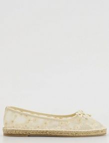 Transparentne espadryle Reserved białe damskie 384CP-01X