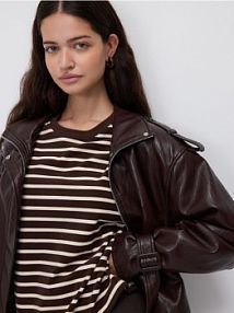 Longsleeve w paski Reserved zielony damski 410GA-87X