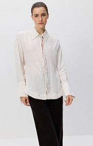 Bluzka z wiązaniami Reserved różowa damska 426IM-03X