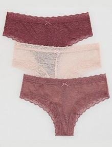 Koronkowe majtki 3 pack Reserved różowe damskie 433EZ-38X