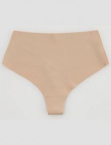 Bezszwowe majtki typu stringi Reserved beżowe 440EZ-02X