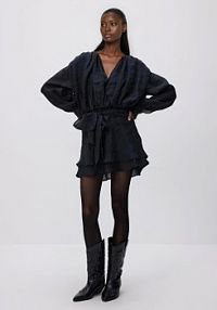 Sukienka mini z lyocellem Reserved czarna 452IM-99X