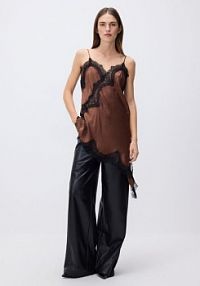 Tunika z koronką Reserved brązowa 458IM-89X