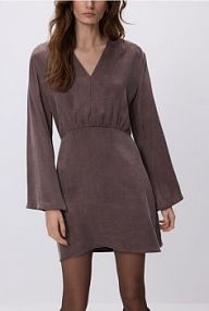 Sukienka mini z lyocellem Reserved brązowa 464IM-89X