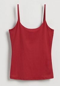 Gładki top na ramiączkach Reserved czerwony damski 465GA-33X