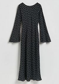 Sukienka maxi w groszki Reserved czarna 465IM-99X
