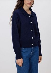 Kardigan z ozdobnymi guzikami Reserved granatowy 467HI-59X