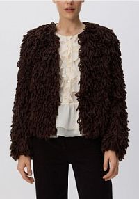 Kardigan z frędzlami Reserved brązowy 474HI-88X