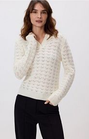 Sweter z dodatkiem wełny Reserved biały damski 484IK-00X