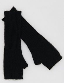 Długie mitenki Reserved czarne damskie 485FE-99X