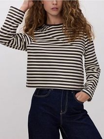 Bawełniany longsleeve Reserved damski 488GA-MLC