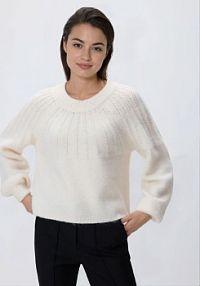 Sweter z kokardką z tyłu Reserved biały damski 494HH-01X