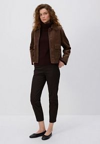 Spodnie cygaretki z paskiem Reserved brązowe 496GG-89X