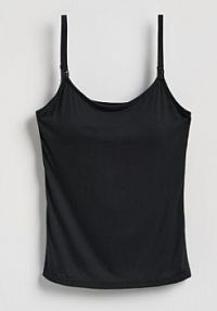 Gładki top z wiskozy Reserved czarny damski 508IY-99X