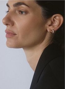 Zestaw kolczyków z cyrkoniami Reserved złote 528FD-GLD