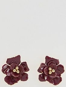 Kolczyki w kształcie kwiatów Reserved czerwone 530FD-83X