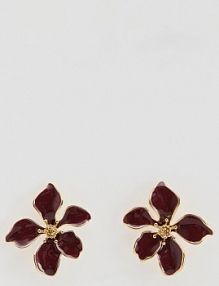 Kolczyki z motywem kwiatów Reserved czerwone 531FD-83X