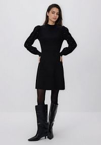 Dzianinowa sukienka Reserved czarna 535HH-99X