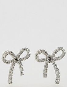 Kolczyki kokardki Reserved srebrne 541FD-SLV