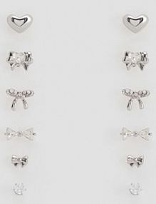 Zestaw kolczyków kokardki Reserved srebrne 543FD-SLV
