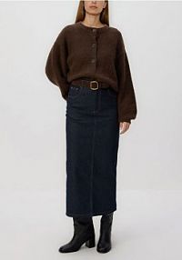 Jeansowa spódnica midi Reserved granatowa 548GE-59J