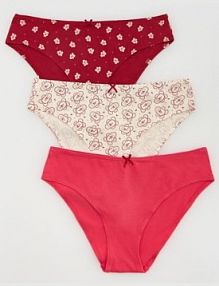Majtki typu figi 3 pack Reserved czerwone 551EZ-33X