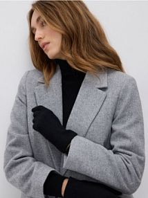 Rękawiczki z wełną Reserved czarne damskie 553FE-99X