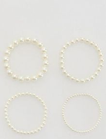 Zestaw bransoletek z imitacją pereł Reserved biała 558FD-00X