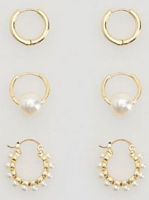 Kolczyki 3 pack Reserved białe 560FD-00X