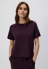 T-shirt z modalem Reserved fioletowy damski 565GA-49X