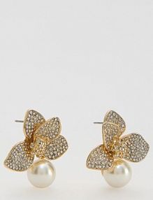 Kolczyki w kształcie kwiatów Reserved złote 573FD-GLD