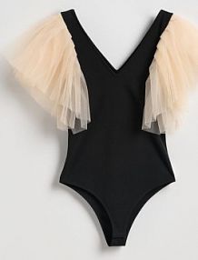 Body z ozdobnymi rękawami Reserved 581GA-MLC