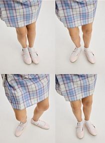 Lakierowane baleriny z imitacji skóry Reserved różowe 625DL-03X