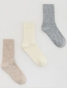 Skarpetki 3 pack Reserved beżowe damskie 628FA-08X