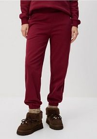 Spodnie dresowe z bawełną Reserved czerwone damskie 629GA-83X