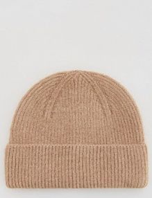 Czapka beanie Reserved brązowa damska 633FE-82X