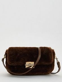 Torebka ze sztucznego futerka Reserved brązowa 659FC-88X